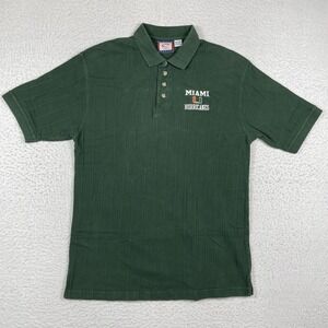 Miami Hurricanes Polo Shirt Mens‎ Large Vintage Canes Football Basketball The U